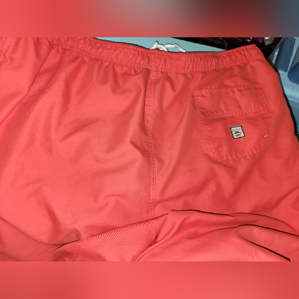 Mens Joe Marlin Red Swim Trunks sz 2xl